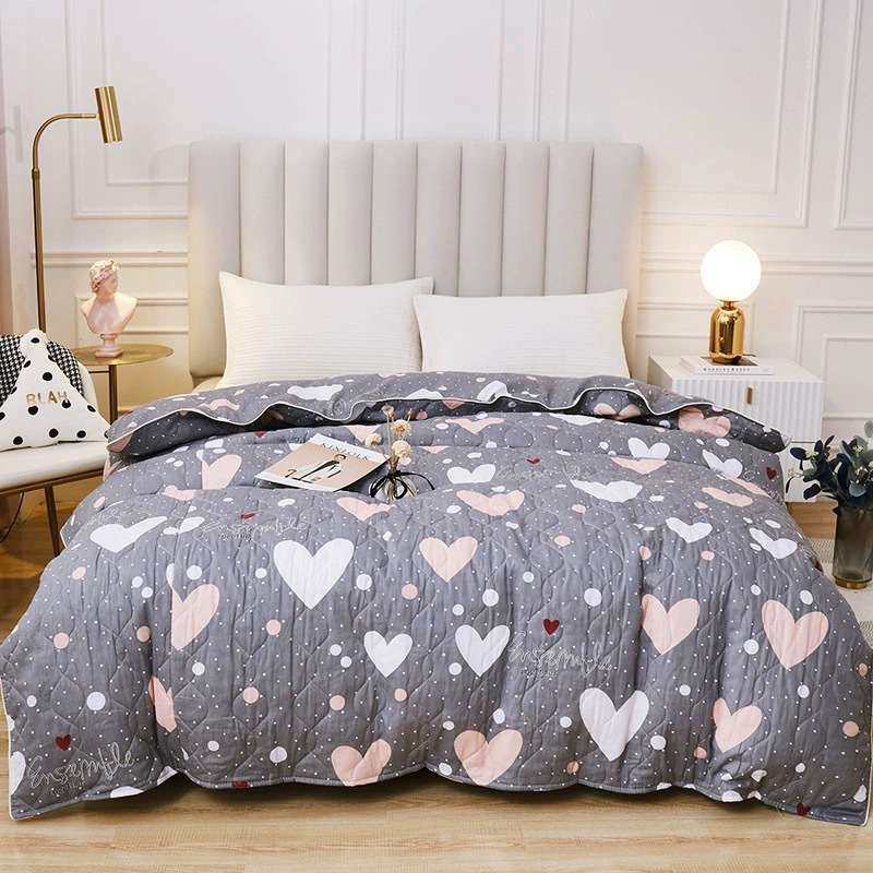 全棉加厚空调被单夹棉米斜纹布两用单件棉被套纯被罩1.5m/1.8/2