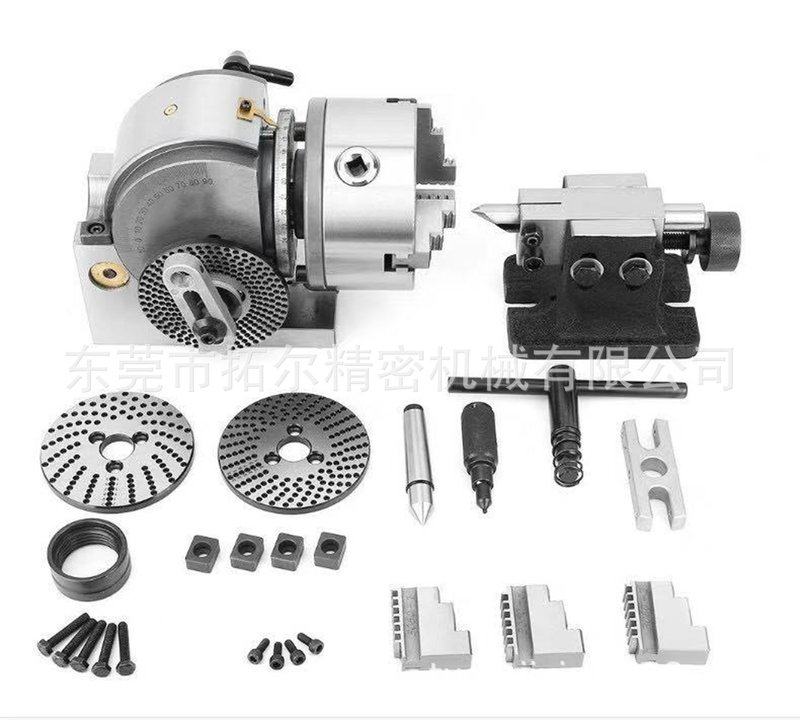 铣床分度头125，5寸万能分度头，加工中心用分度头可以0-90度倾斜