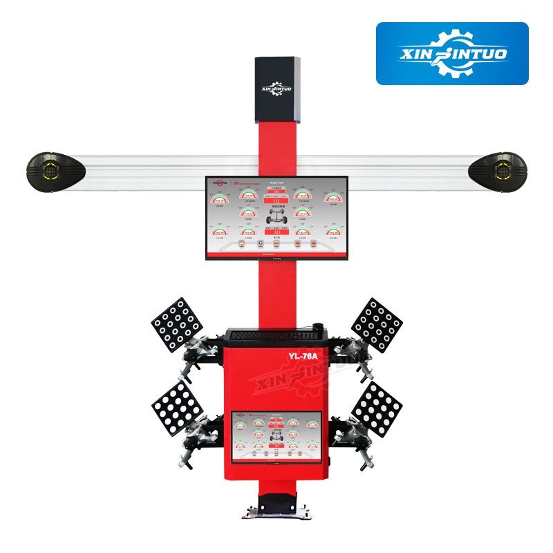 劲拓源头工厂双屏四轮定位仪3D汽车轮胎维修设备搭大剪举升机四柱