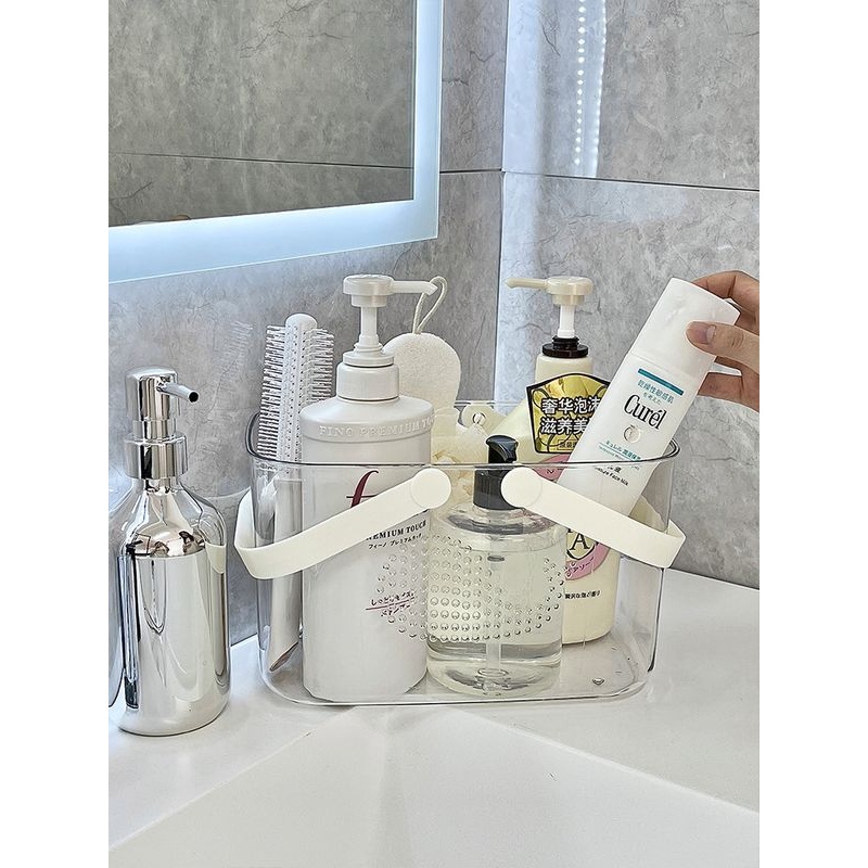 新款直销浴室洗澡篮女洗澡筐收纳框手提置物篮浴筐洗浴篮手提篮卫