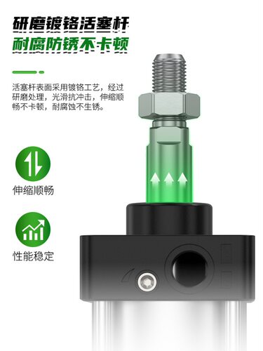 SC63标准气缸大推力SC32/40/50X80/100/125/160X75-S带磁小型气动