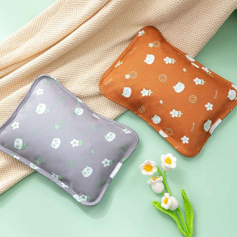 天虹国标电热暖手宝可爱分离丝光批发热水袋水电卡通防爆布电