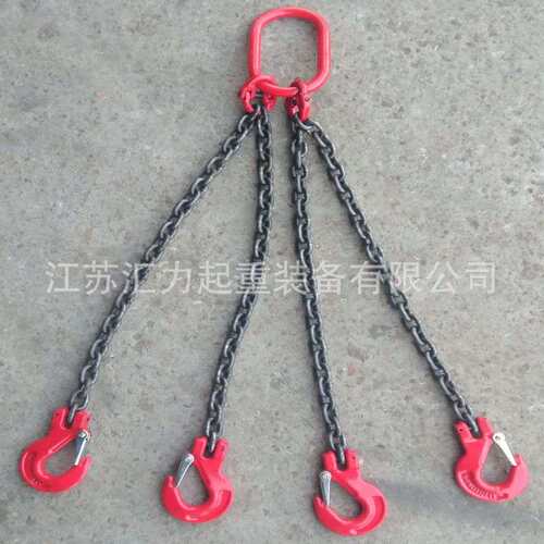链条厂家供应 80级起重链条索具15t6m 2叉链条索具22mm