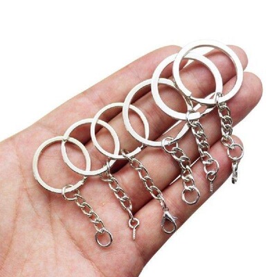 50PCS Metal Keychain Kits Metal Key Ring with Jump