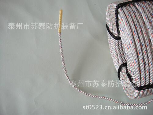 厂家供应Φ12mm*200m杜邦锦纶螺旋救助安全绳批发螺旋救助安全绳
