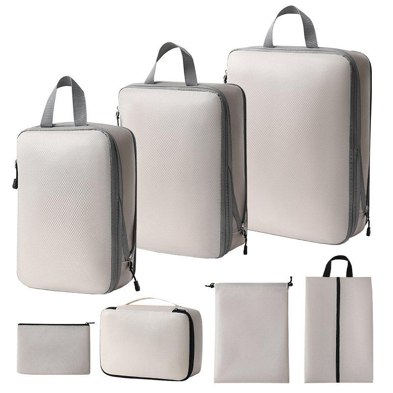 跨境爆款防水旅行压缩衣服包收纳收纳袋整理七行李箱组合套装收纳,收纳整理,旅行收纳套装,淘宝优惠券,粉丝福利购,淘宝优惠卷