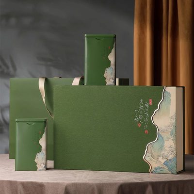 2025新款日照绿茶礼盒装空盒半斤碧螺春包装盒崂山装绿茶茶叶毛尖