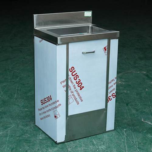 不锈钢单人小型手术室净化室脚踏式洗手池可单槽感应洁净池