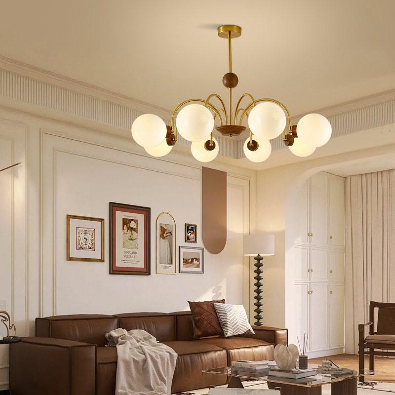 客厅大厅主灯中古风吊灯民宿玻璃豆高级复古感魔新餐厅灯具中式,家装灯饰光源,客厅吊灯,淘宝优惠券,粉丝福利购,淘宝优惠卷
