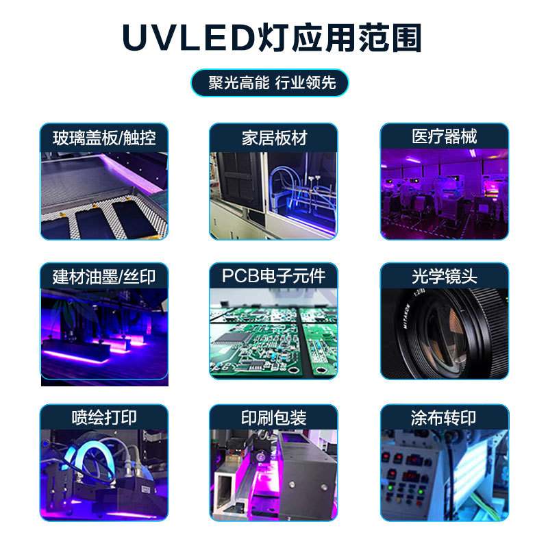 大功率风冷工业级UV固化灯冷光源打印机去氧化油墨无影胶水粘接