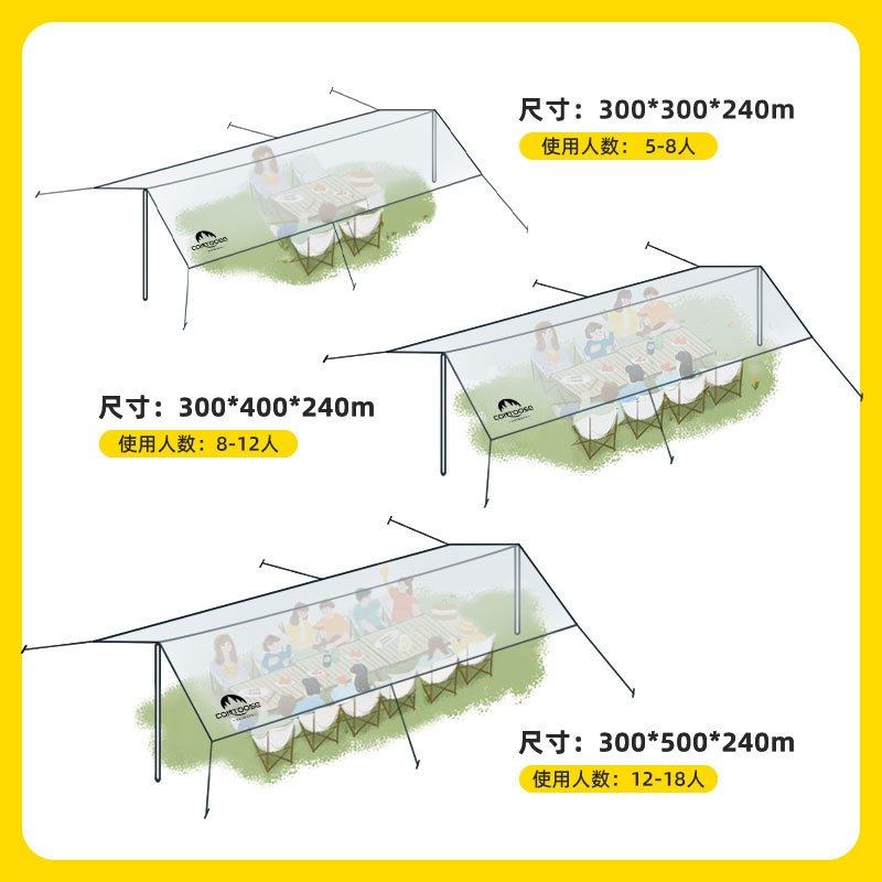 黑胶天幕帐篷户外露营遮阳棚野餐防晒公园便携式凉棚加厚防雨,户外/登山/野营/旅行用品,天幕,淘宝优惠券,粉丝福利购,淘宝优惠卷