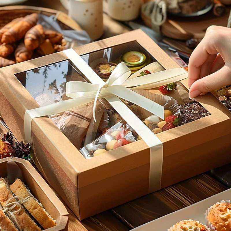 批发野餐盒瓦楞牛皮天地盖纸杯方形蛋糕包装外带露营开窗盒打包,包装,纸盒,淘宝优惠券,粉丝福利购,淘宝优惠卷