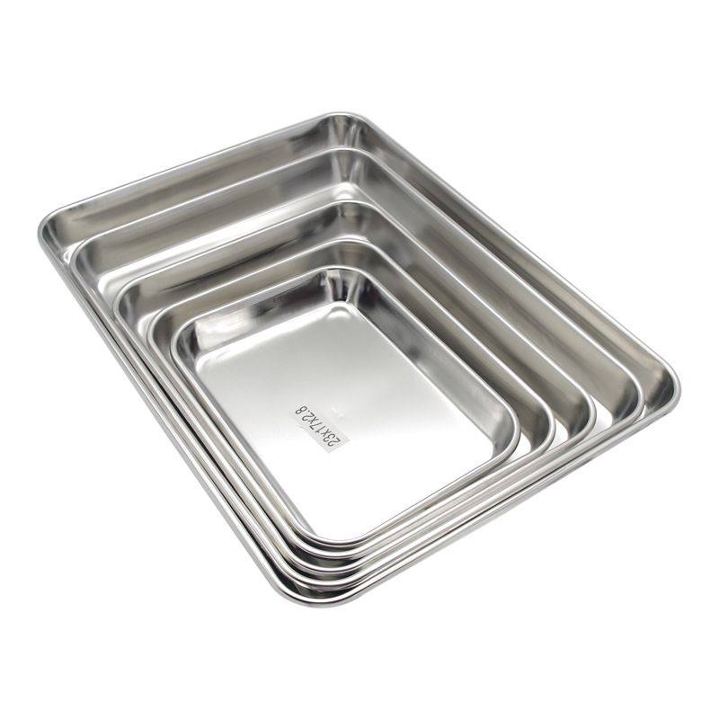 304不锈钢方盘平底长方形托盘盘子烤箱蒸糕盘烘焙加厚医疗盘肠粉,餐饮具,餐用托盘,淘宝优惠券,粉丝福利购,淘宝优惠卷