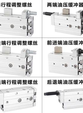 HLS滑台HLSL6/8/12/16/20/25LX10*30/40/50/75/100SAS-B/SB/气缸