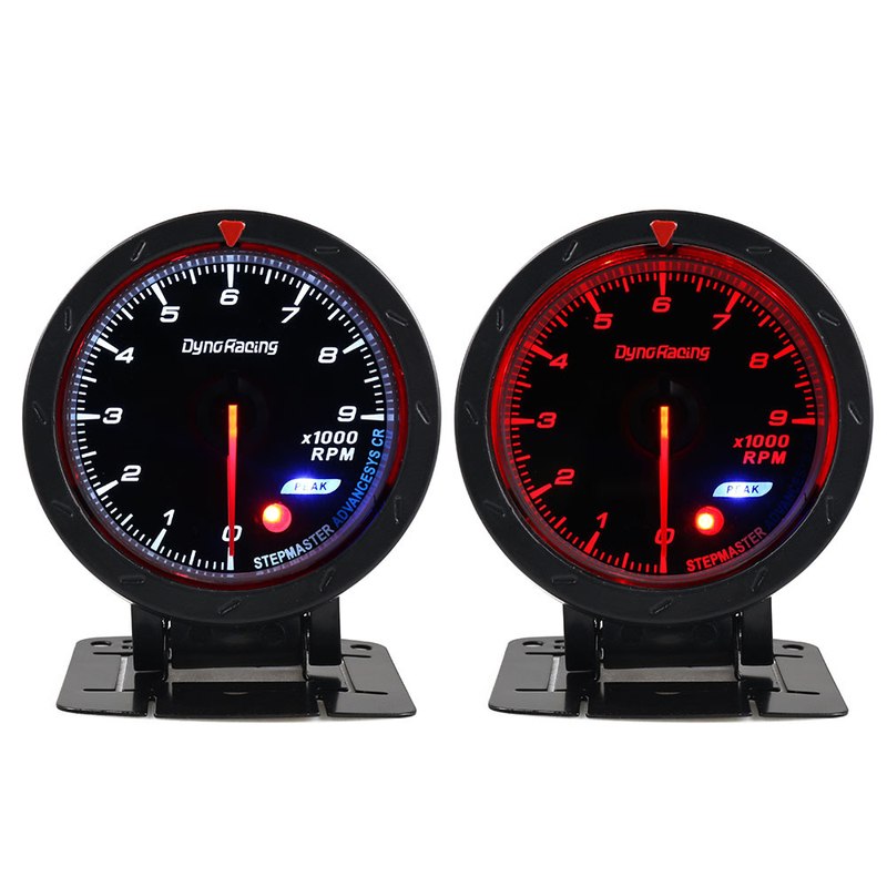 新款直销汽车改装60MM转数表 12V通用高速步进电机带支架黑面仪表