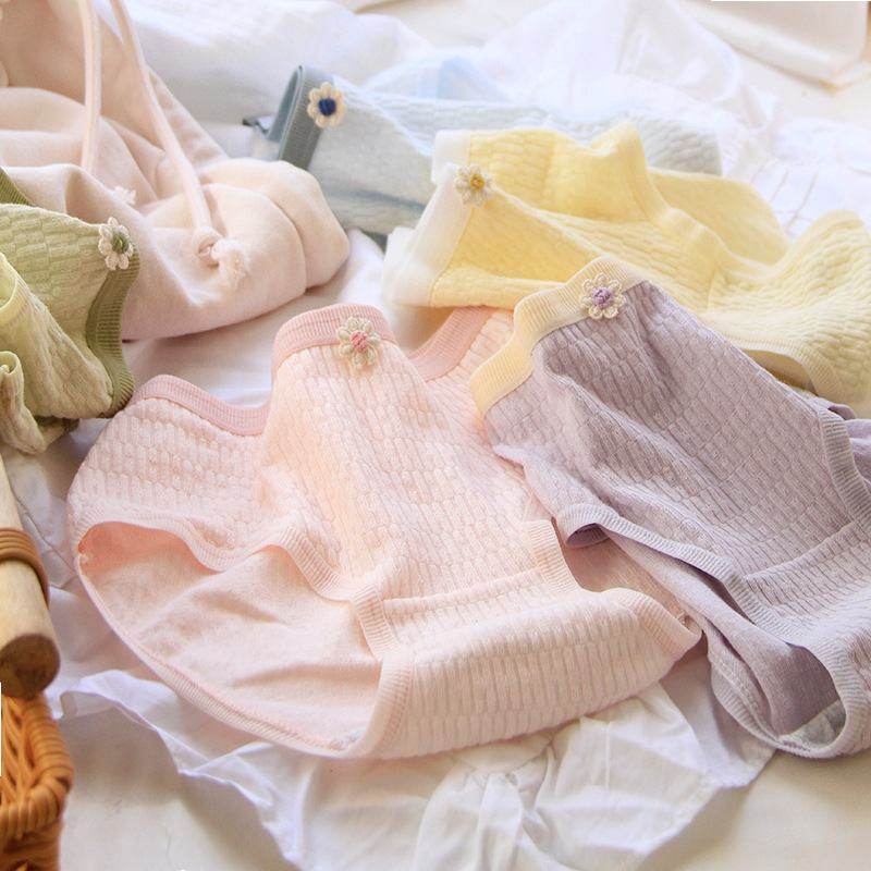新品 婴儿泡泡棉 亲肤舒适纯棉裆糖果撞色中腰女士内裤少女三角裤,女士内衣/男士内衣/家居服,女三角裤,淘宝优惠券,粉丝福利购,淘宝优惠卷