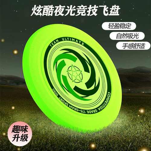 新品夜光飞盘运动户外175g成人健身专业竞技比赛可回旋专业极限飞