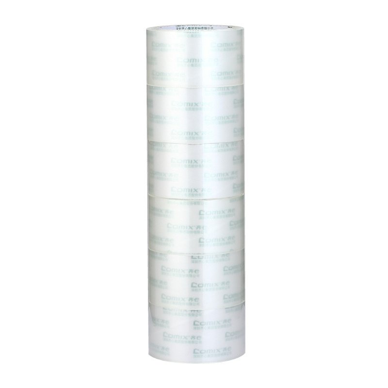 齐心JP5506-6普透封箱胶带55mm*透明60y