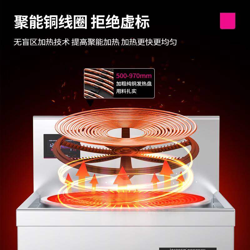 乐创商用电磁炉大容量大功率电磁灶食堂学校工厂大炒炉30KW大锅灶,厨房电器,商用立式电磁炉/电陶炉,淘宝优惠券,粉丝福利购,淘宝优惠卷