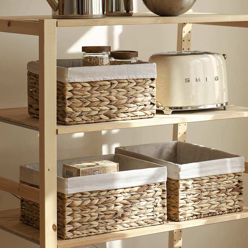 日式葫芦草手工编织收纳盒柜子篮子框厨房桌面物筐置储物收纳杂物,收纳整理,其他收纳篮,淘宝优惠券,粉丝福利购,淘宝优惠卷