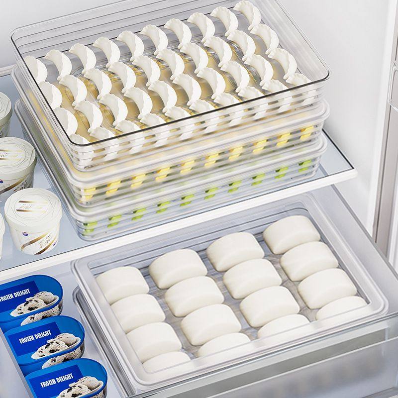 鸡蛋收纳盒冰箱用饺子盒冷冻水饺盖子专用食品级冰箱收纳有保鲜盒,收纳整理,饺子盒,淘宝优惠券,粉丝福利购,淘宝优惠卷