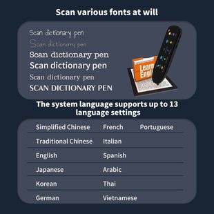 外贸跨境新款大屏多笔笔国际版翻译语种小语言英国扫描笔读点德语