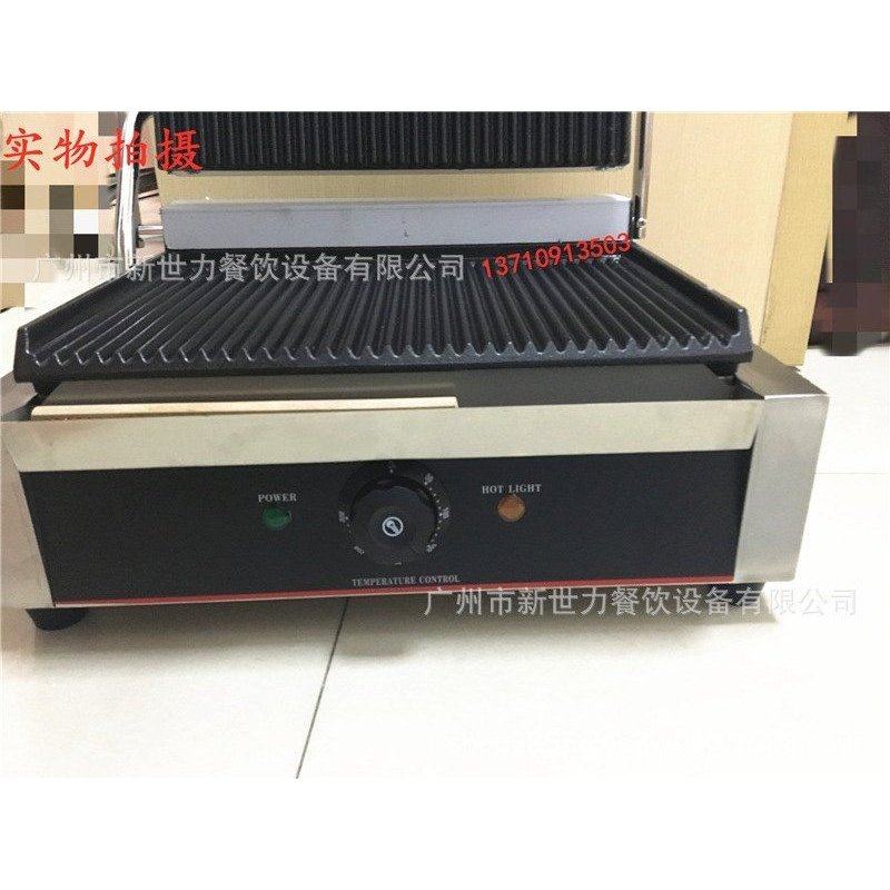 812单头压板扒炉商用单头全坑三文治烤肉机煎牛排机器电加热