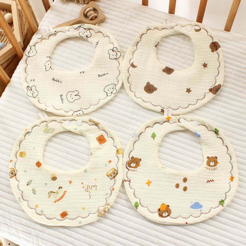 新品 纯棉纱布宝宝围嘴口水巾绉布ins婴幼儿吸水儿童巾哈喇超柔软,婴童用品,口水巾,淘宝优惠券,粉丝福利购,淘宝优惠卷