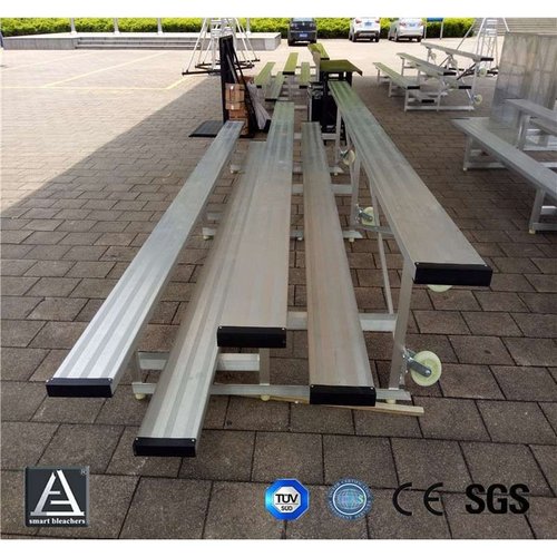 户外常用铝合金看台 带万向轮可移动看台座椅 轻便式移动看台座椅