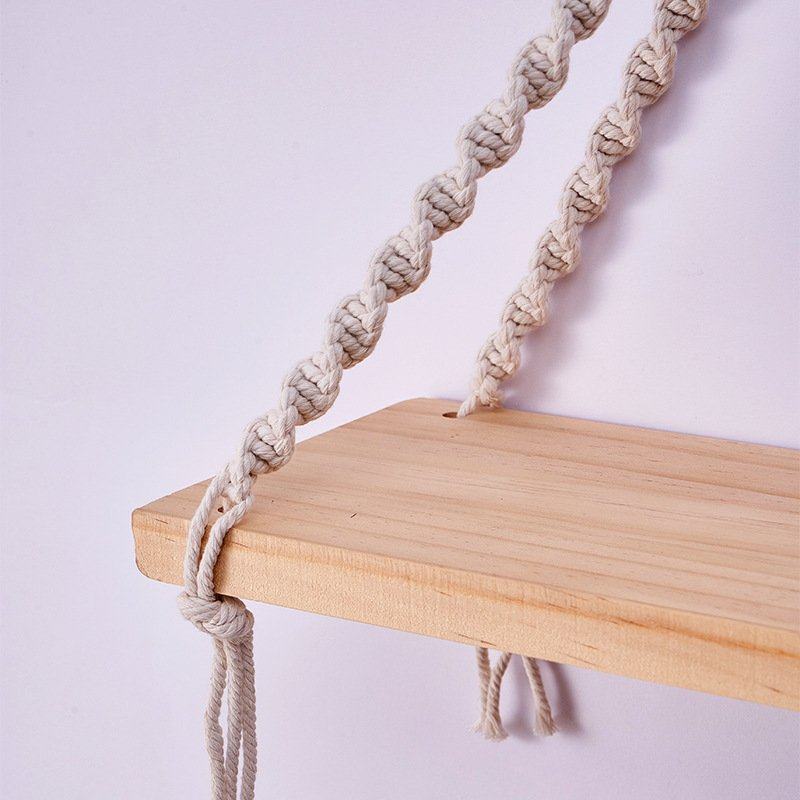 手工编织棉绳置物架壁挂式墙民宿花盆挂件植架阳台绿家居装饰饰,收纳整理,阳台置物架,淘宝优惠券,粉丝福利购,淘宝优惠卷