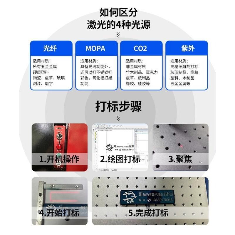 5W紫外激光打标机塑胶充电器金属USB端子接头打标机水晶玻璃镭雕