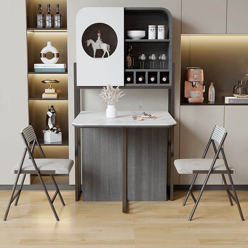 轻奢可折叠岩板餐桌椅柜边多功能一体餐小户型组合家用酒柜餐桌,住宅家具,餐桌椅+餐边柜+酒柜,淘宝优惠券,粉丝福利购,淘宝优惠卷