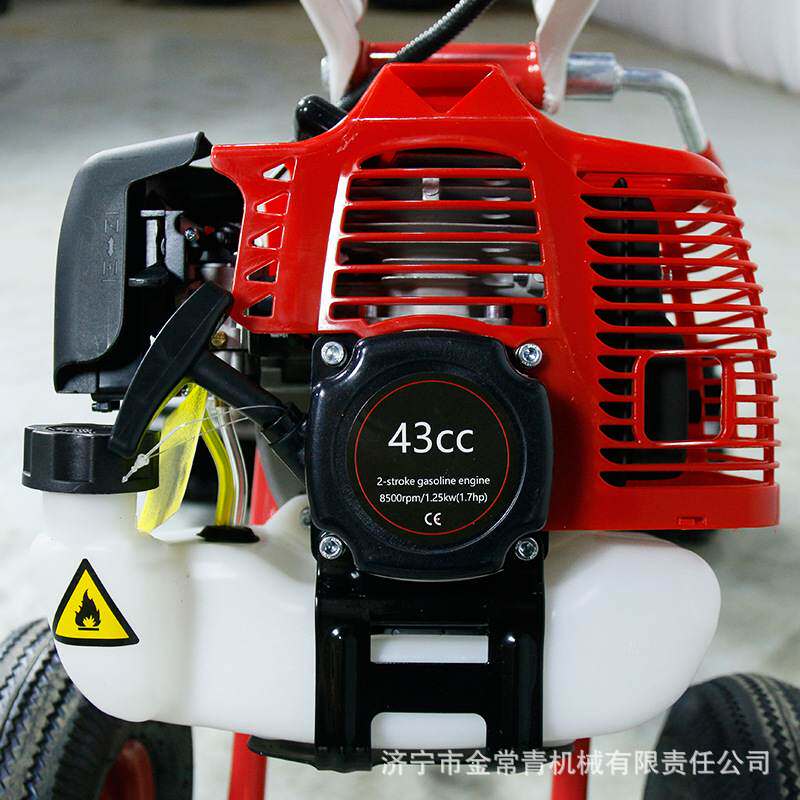 手推式草坪清扫机电动背负座驾刷草小型二冲程出口汽油梳草机