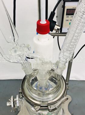 岐昱小型实验室设备厂家直销恒压滴加搅拌回流双层夹套玻璃反应釜