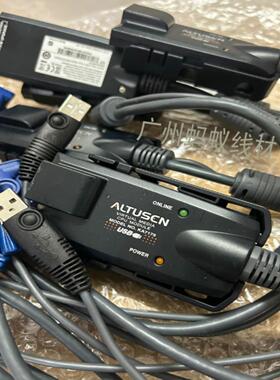 **拆机原装ALTUSEN KA7175 KVM线 VGA-RJ45+USB服务器接口模块*