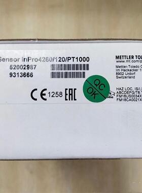 **52002987耐高温高压电极InPro4260/120/PT1 梅特勒原装电极*