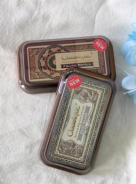 日本进口 Classique 复古铁盒铜盒新新新铁印台DIY橡皮章手账印泥