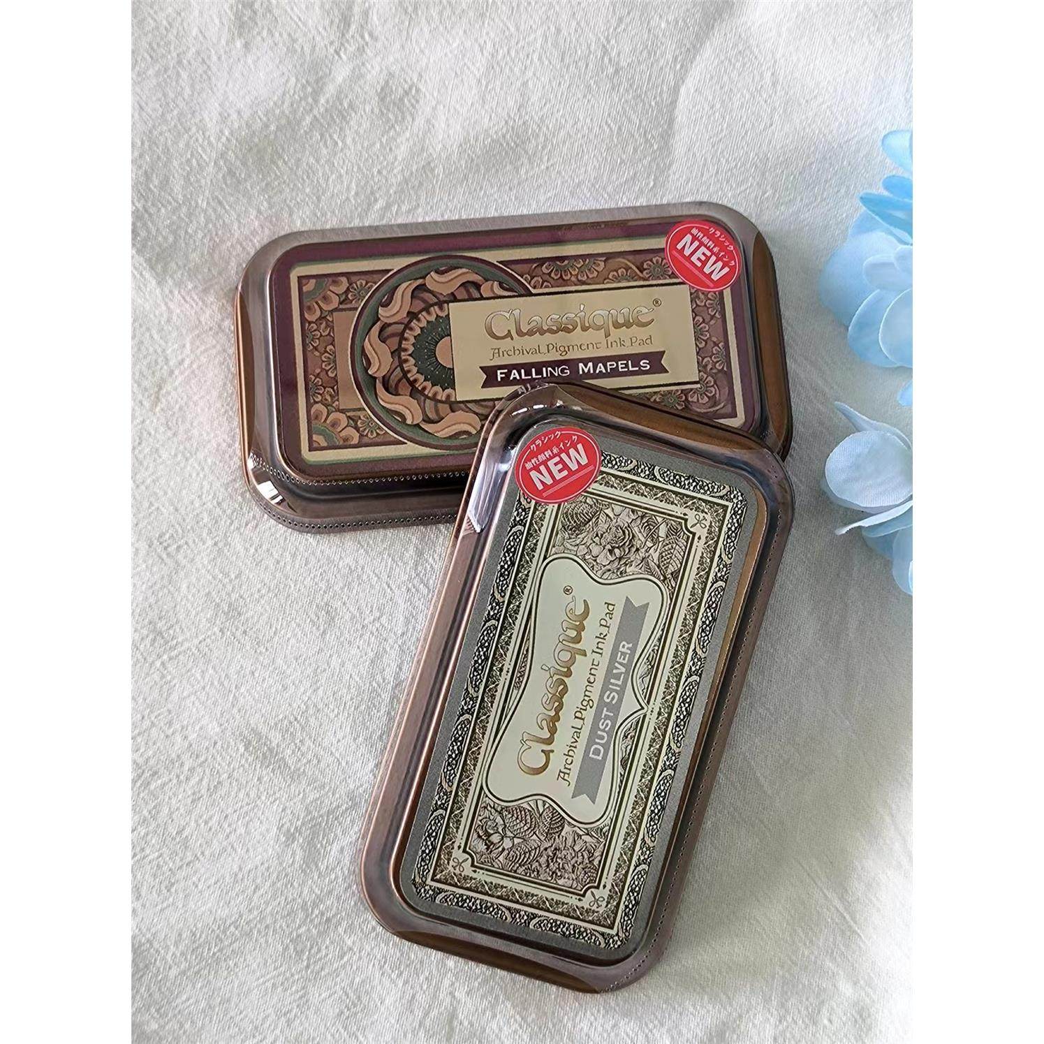 日本进口 Classique 覆古铁盒铜盒新新新铁印台DIY橡皮章手账印泥,文具电教/文化用品/商务用品,可爱印泥,淘宝优惠券,粉丝福利购,淘宝优惠卷