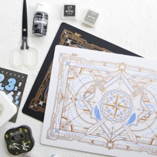 趣嘛A4雕刻垫板介刀板双面双色黑金蓝白垫板 远航之勋 羽晖之光