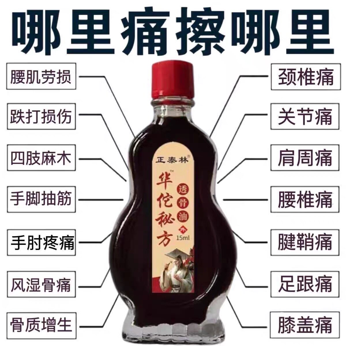 【华佗透骨油】颈椎疼肩