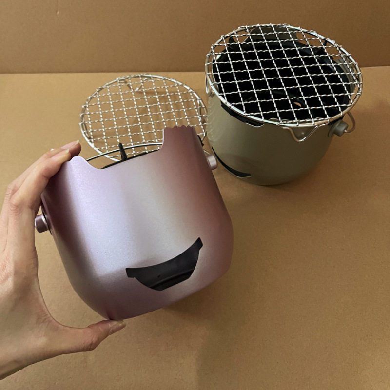 迷你小碳炉户外便携式家用烧烤不锈钢围炉煮茶橄榄酒精韩式烤肉炉