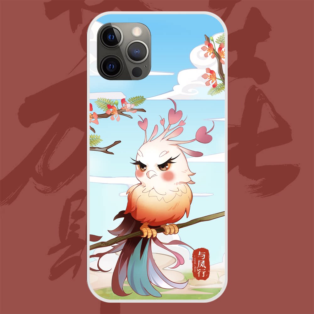与凤行官方正版周边玻璃手机壳硅胶款赵丽颖林更新主演凤凰q版