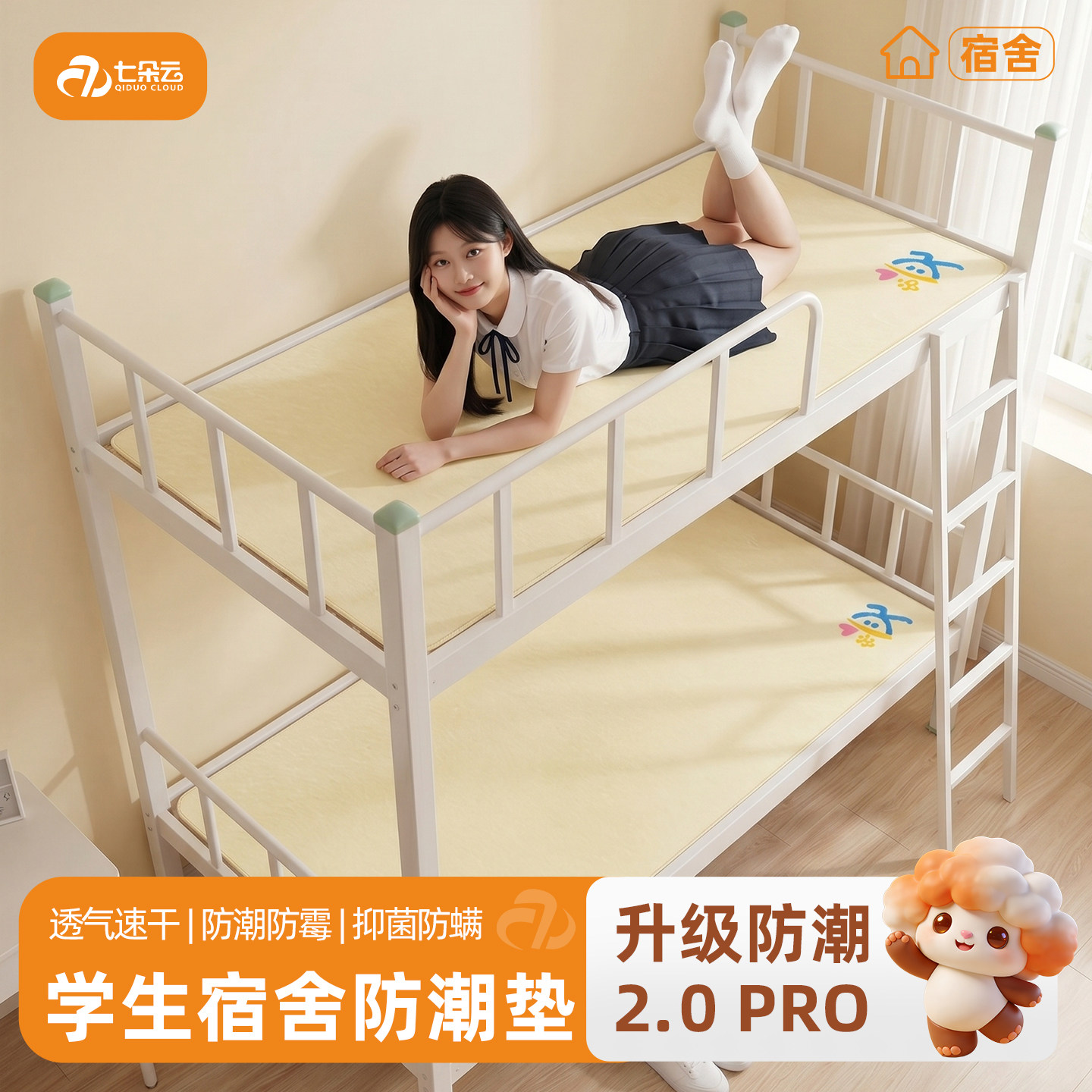 四季通用防潮垫防水防霉防螨虫学生单人宿舍榻榻米床上用毛毡垫子