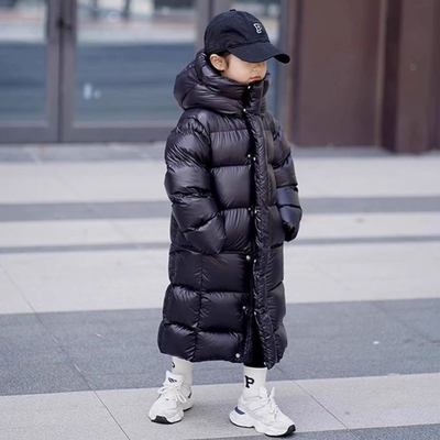 男童女童极寒鹅绒儿童羽绒服加厚中长款2025冬季中大童过膝外套潮