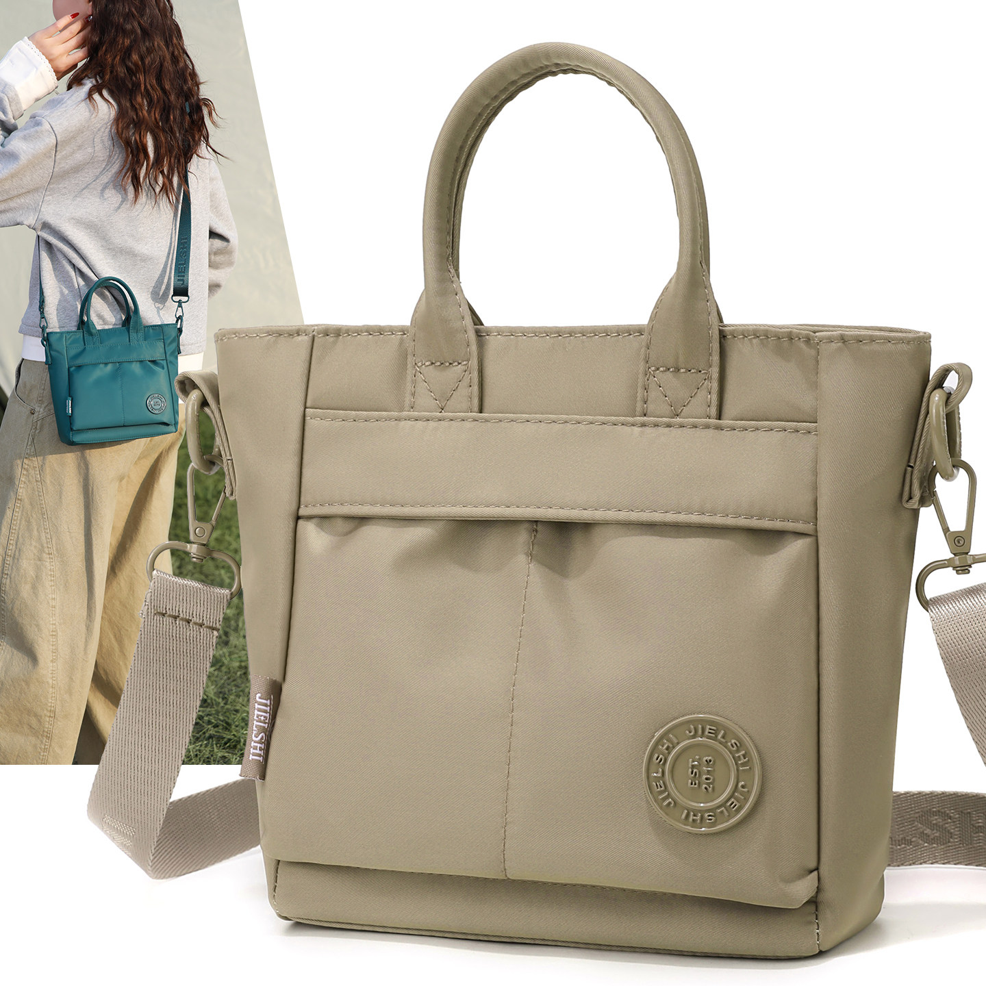 2026新款韩系背包女简约休闲单肩小包包逛街通勤牛津布手拎斜挎包,箱包皮具/热销女包/男包,小方包,淘宝优惠券,粉丝福利购,淘宝优惠卷