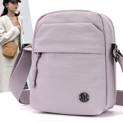 2025新款手机袋女士牛津布简约防水单肩包百搭小巧帆布斜挎小包包