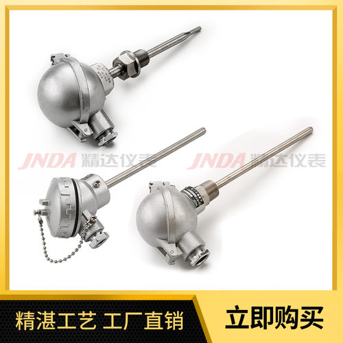 PT100装配式热电阻WZP系列铂电阻 螺纹式双支热电阻