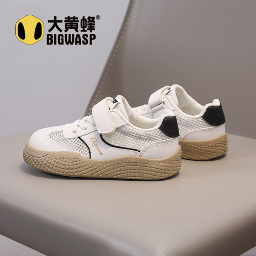 大黄蜂童鞋儿童板鞋夏季透气网面学生鞋子男童小白鞋女童休闲单鞋