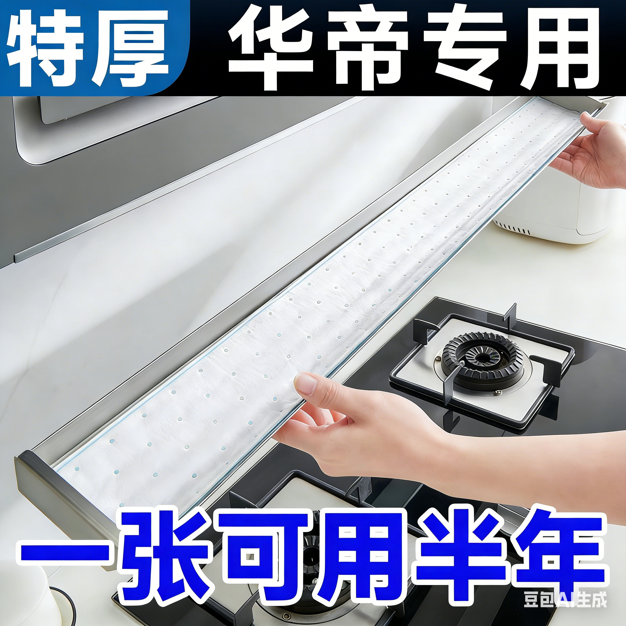 适用华帝抽油烟机吸油棉条加厚厨房通用防油面纸垫油槽专用过滤网