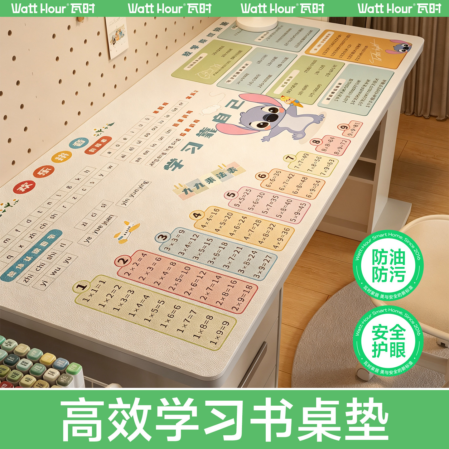【无甲醛环保书桌垫】笔迹易擦洗图片
